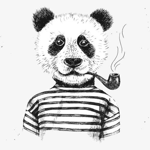 如何画熊猫香烟